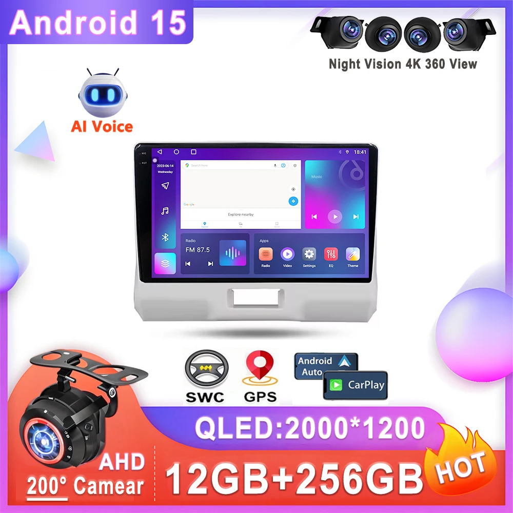 

Car Android 15 Auto Radio For Suzuki Hustler 2014 - 2019 Multimedia Player Stereo Head Unit No 2din DVD QLED Screen Dash Cam 5G