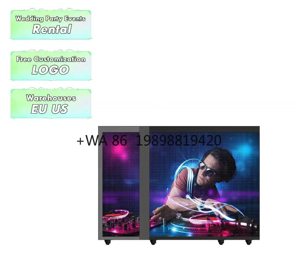 

Настраиваемая настраиваемая настольная подставка Dj Station Facade Dj Truss Booth со светодиодным дисплеем Светодиодный настенный дисплей Dj B