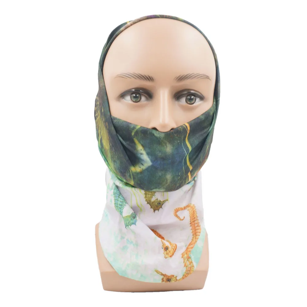 Seamless Head Gaiter for Men UV Sun Protection Dust Windproof Fishing Hiking Face Bandana Headband for Women Hair Balaclava