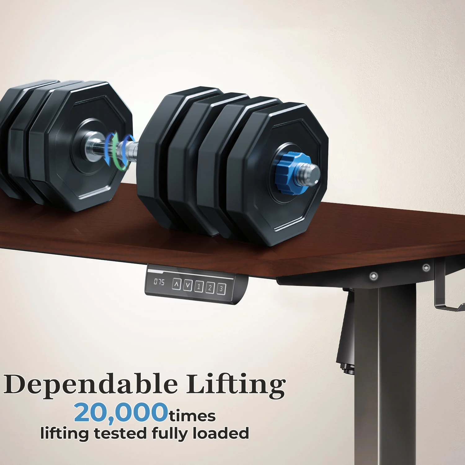 مكتب قائم كهربائي صوتي من NSY مقاس 48 × 24 بوصة، ارتفاع قابل للتعديل، محرك هادئ، لألعاب المكاتب المنزلية والعمل المركّز #6