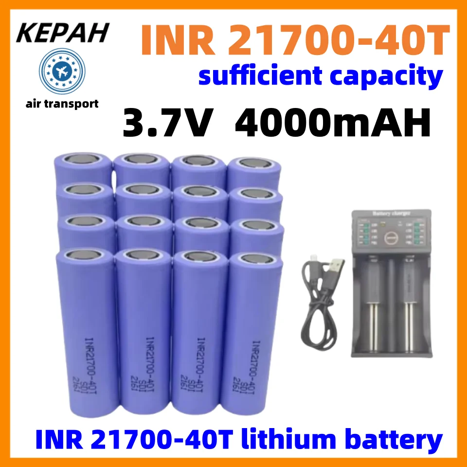 100% nuovo 21700 4500mah 45A 40T 3.7V batteria ricaricabile agli ioni di litio ad alta scarica/capacità PK 30T li-ion ad alta potenza