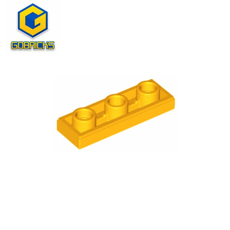 10 pieces Gobricks GDS-M258 compatible with LEGO 35459 Tile Modified 1x3 Inverted with Hole toys Assembles Building Blocks Techn