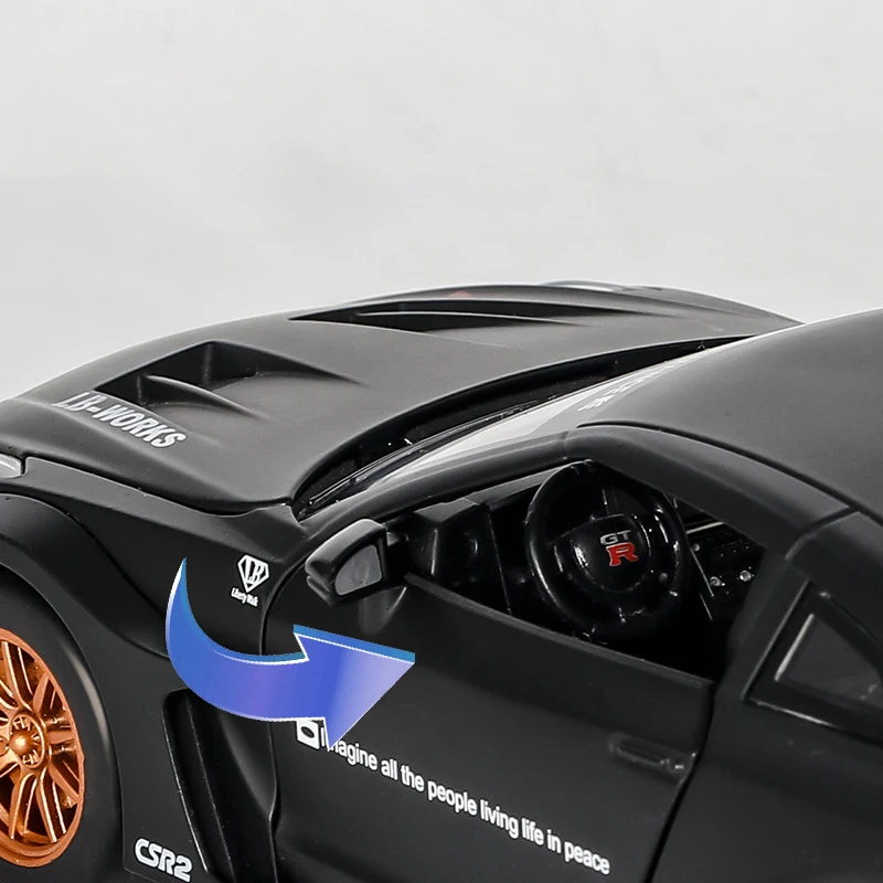 1:24 Nissan GTR CSR2 Skyline Ares Diecasts & Toy Vehicles Metal Toy Car Model High Simulation Pull Back Collection Toys