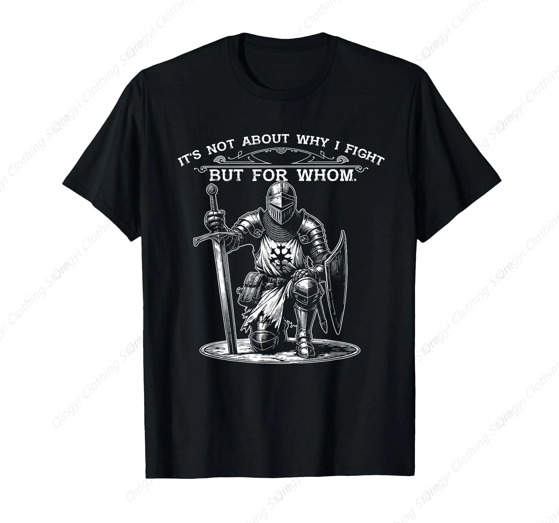 

Kneeling Knight Templar Warrior with Cross T-Shirt