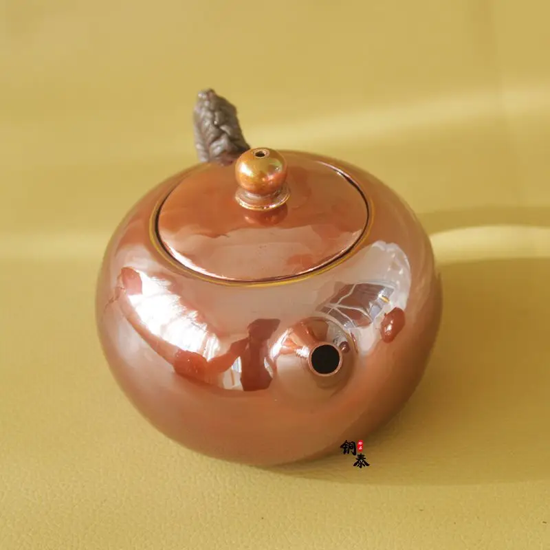 Pure Copper Kettle Teapot Handmade One Piece Plain/Carved Gift