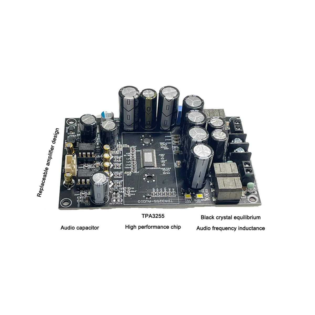 A57G-DC 48V TPA3255 Digital 2.0 saluran 600W papan penguat daya Audio HIFI Stereo 300Wx2 Kelas D Amplifier