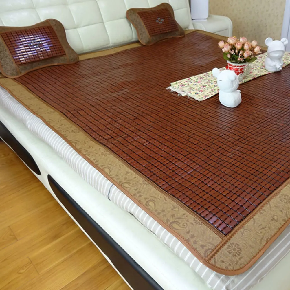 

50 Pcs Repair Parts Bamboo Seating Mat Cooling Cushion Seat Pad Home Cushion Home Furniture Accessories Foldable Easy Clean
