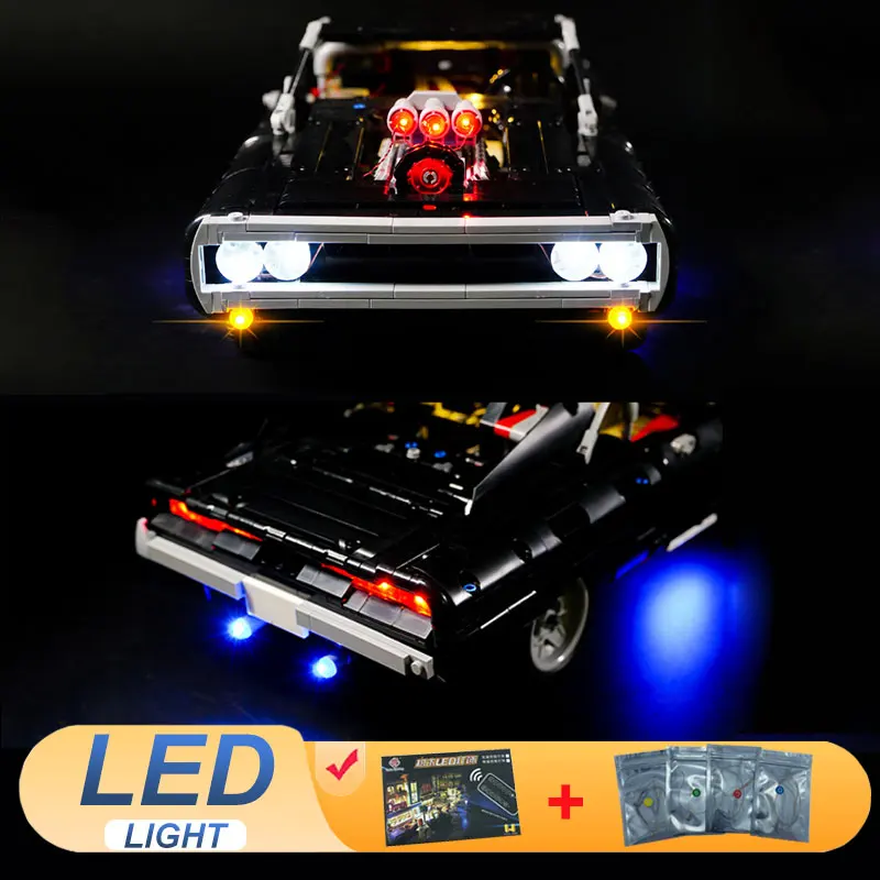 

Комплект светодиодных фонарей для LEGO 42111, совместимый с зарядным устройством Dom's Dodge Charger 19018, подарок «сделай сам» (не включает наборы строительных блоков, наборы кирпичей, модель)
