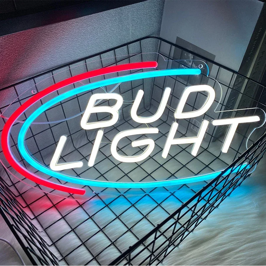 Budweiser-Cerveja Logotipo LED Sinais De Neon, Sinais De Negócios, Usado Em Bares, Cavernas Masculinas, Cerveja Clubes, Pubs, Festas De Carnaval