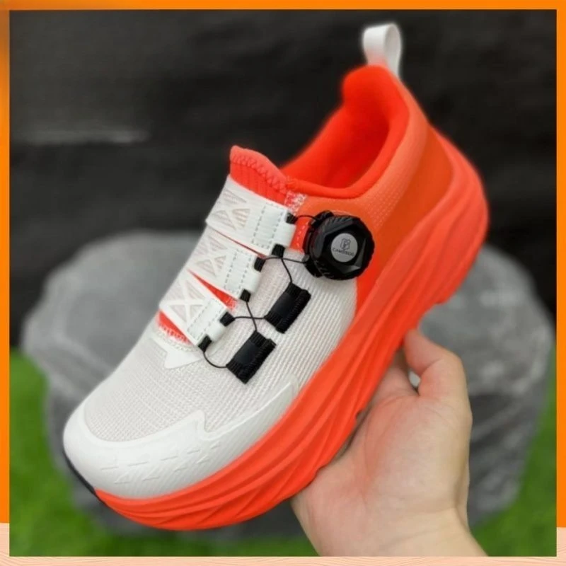 

Original Brand Quick Lacing Running Trainers Athletic Shoe Comfortable Round Toe Walking Jogging Shoe Damping Walking Shoe