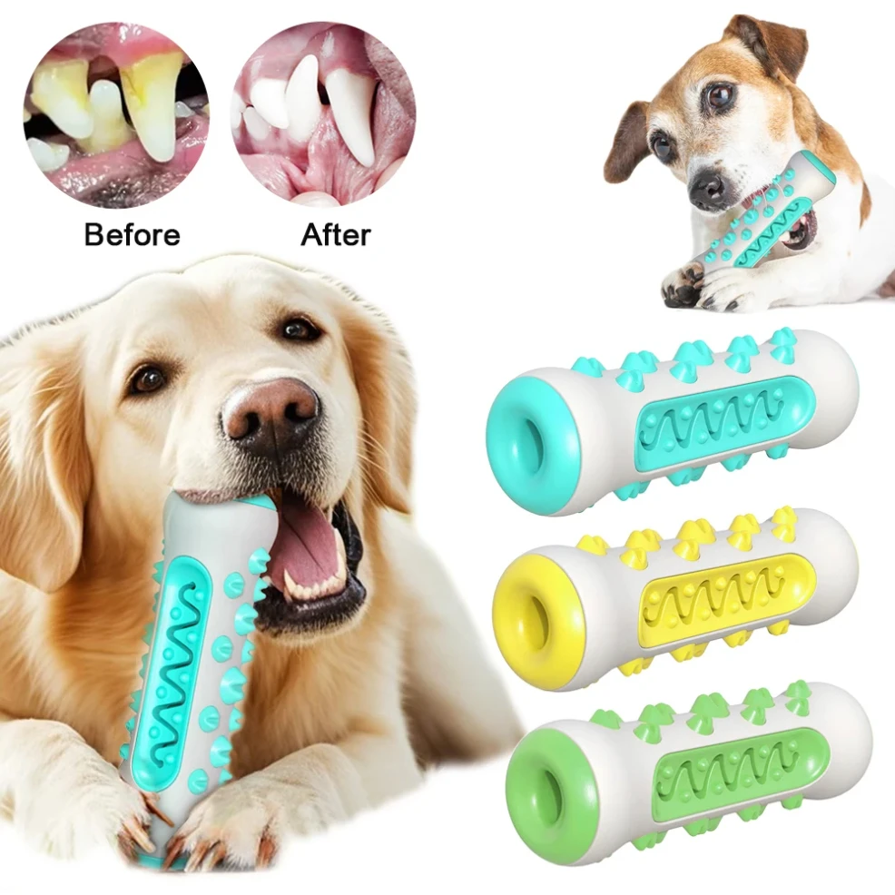 

Large Dog Toothbrush Chew Toys Safe Bite Resistant Puppy Dental Care Pet Cleaning Toy For Golden Retriever Pug Treat Dispenser