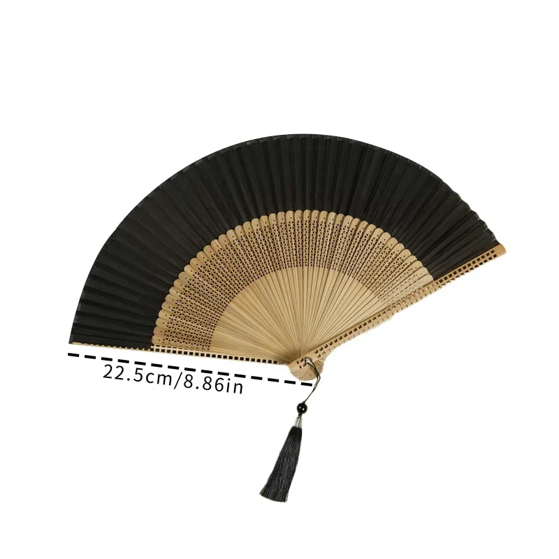 

1PC Bamboo Silk Fan Women's Chinese Style Folding Summer Fan Fengliu Su Crafts Family Ornaments Folding Fan