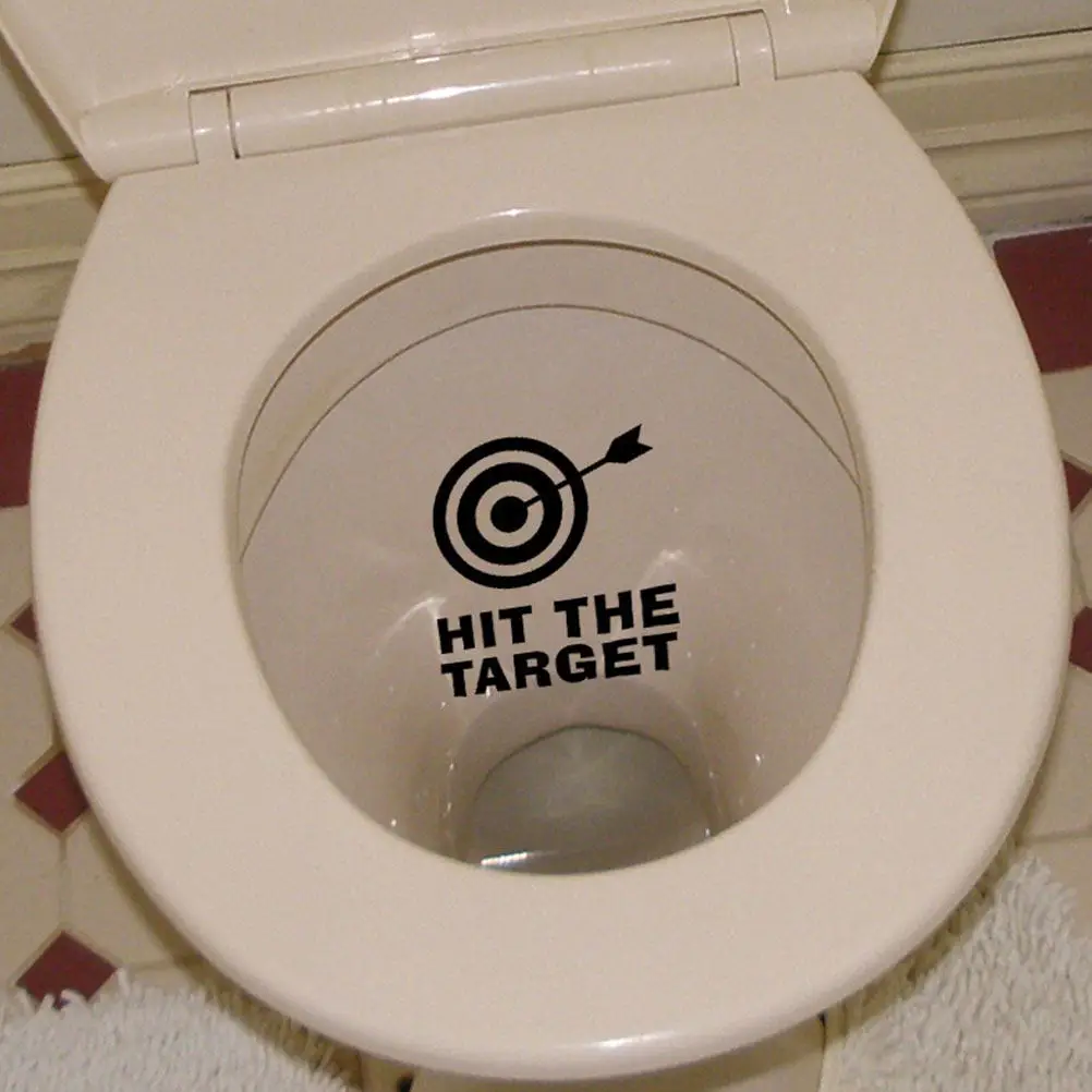 3Pcs Toilet Target Sticker Removable Decorative Seat Cover Decal for Potty Training Bathroom Wall Art Home Remind Sign