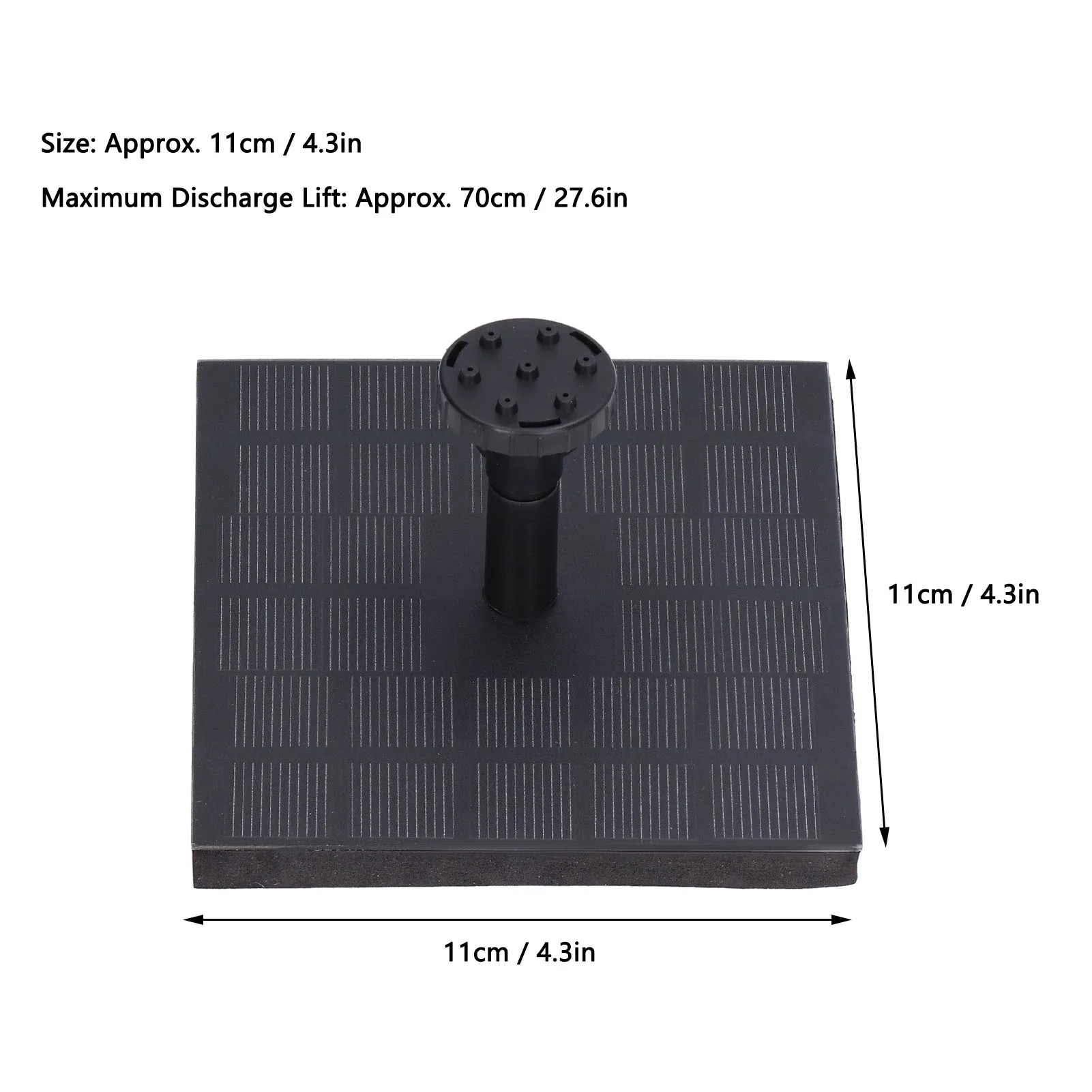 Solar Fountain Kit 7V 1.4W Monocrystalline Silicon Floating Water Pump Outdoor Pond Bird Bath Waterscape Decoration Pump Kit view 3