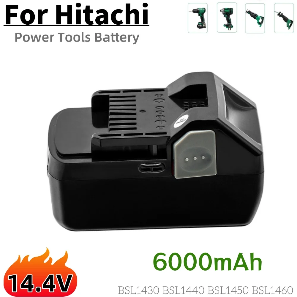 

Для HITACHI 14,4 В 6000 мАч литий-ионная аккумуляторная батарея для HITACHI BSL1430 BSL1440 BSL1450 BSL1460 аккумуляторы для электроинструментов