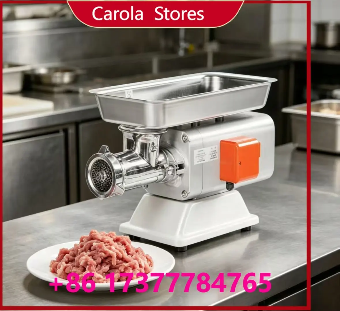 Factory Direct Sale 23kg/H Industrial Meat Grinder, Stainless Steel Multifunctional Meat & Vegetable Chopping Kibbler