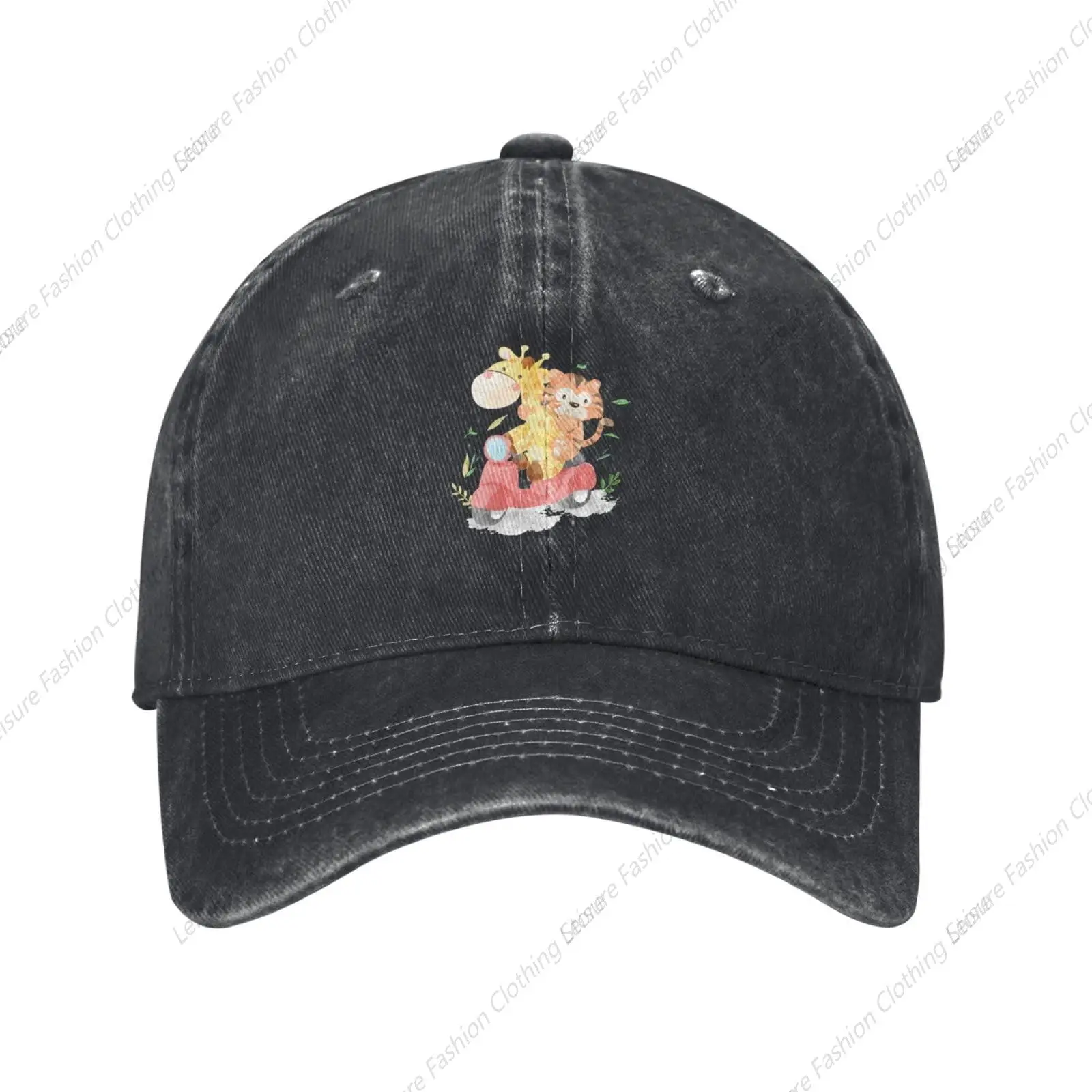 

Cute Animal Friend Riding A Motorcycle Baseball Cap for Men Women Vintage Trucker Hat Golf Hats Dad Caps