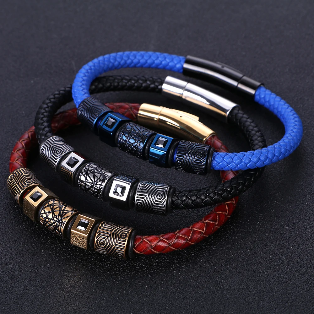 HMSFELY 6mm Genuine Leather Rope For DIY Bracelet Jewelry Making Braided Gray Brown Cord Findings Bangles Accessories