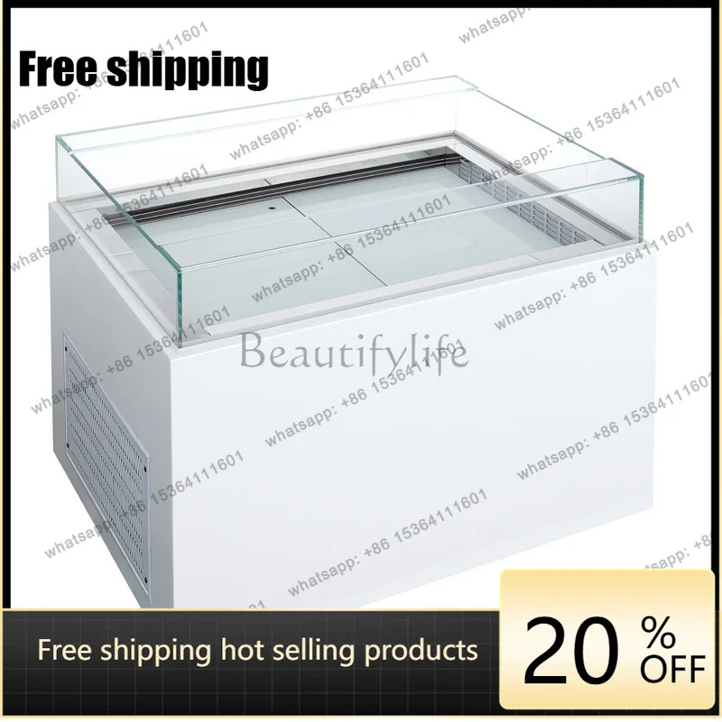 YJ Commercial Open Island Refrigerated Display Cabinet For Sandwich Cake Pastry Sushi Fresh Storage