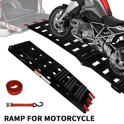 Universal Motorcycle Scooter Ramp Portable Ladder Aluminum Alloy Durable Black For ATV UTV Motorbike KTM HONDA