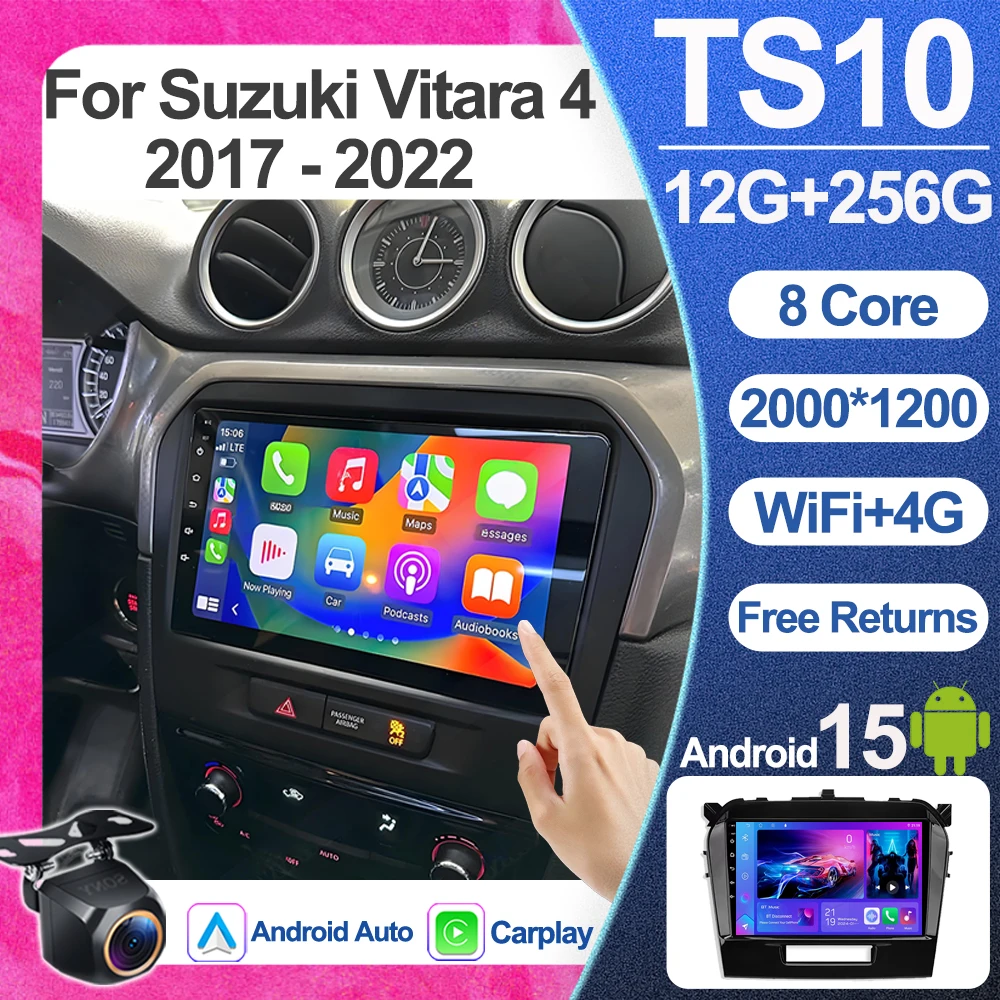 

Android 15 For Suzuki Vitara 4 2017 - 2022 2K Incell Screen Multimedia Stereo Head Unit GPS Navigation High-performance 5G WIFI