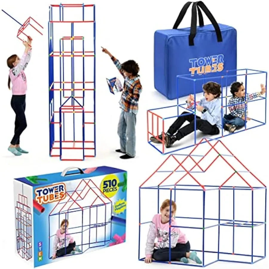 Fort-Building-Kit-for--510 Pcs Fort- Creative Fort Building Toys for 56 7 8 9 10 Years Old Boy and Girls- Gifts Toys STEM Toys