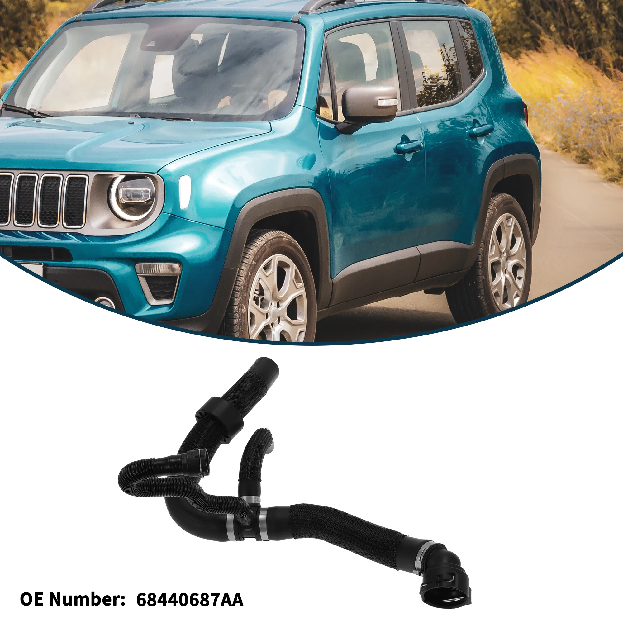 Motoforti خرطوم المبرد سخان خرطوم المبرد المخرج خرطوم الأنابيب ل Jeep Renegade 17-21 No.68440687AA خرطوم المبرد