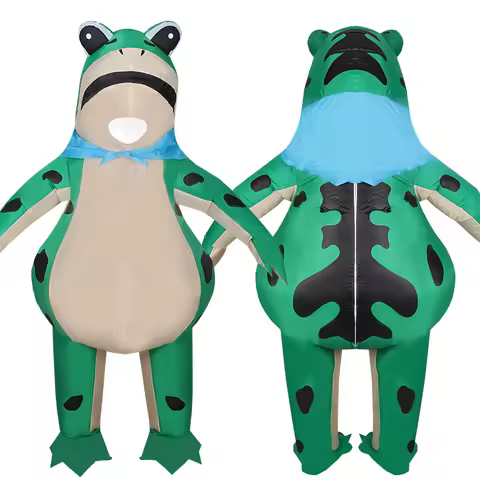 Funny Frog Outfit Inflatable Frog Costume Blow-up Cosplay Costume for Adult/Birthday/Halloween