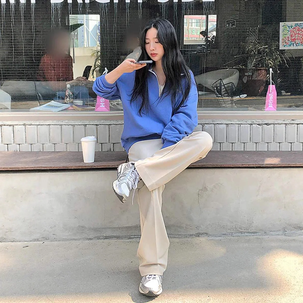 Women's New Solid Color Pullover Sweatshirt for Spring & Autumn, Minimalist Casual Commute Top with Premium Texture