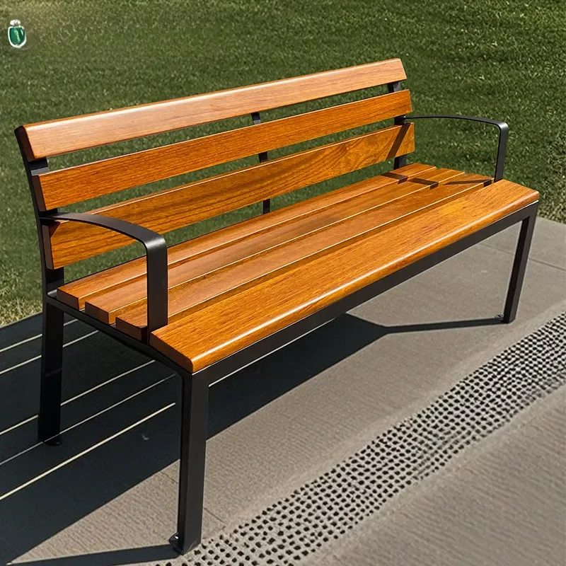 Stainless Steel Outdoor Park Bench Durable Scenic Area Playground Leisure Chair Finished Seat for Public Spaces and Gardens