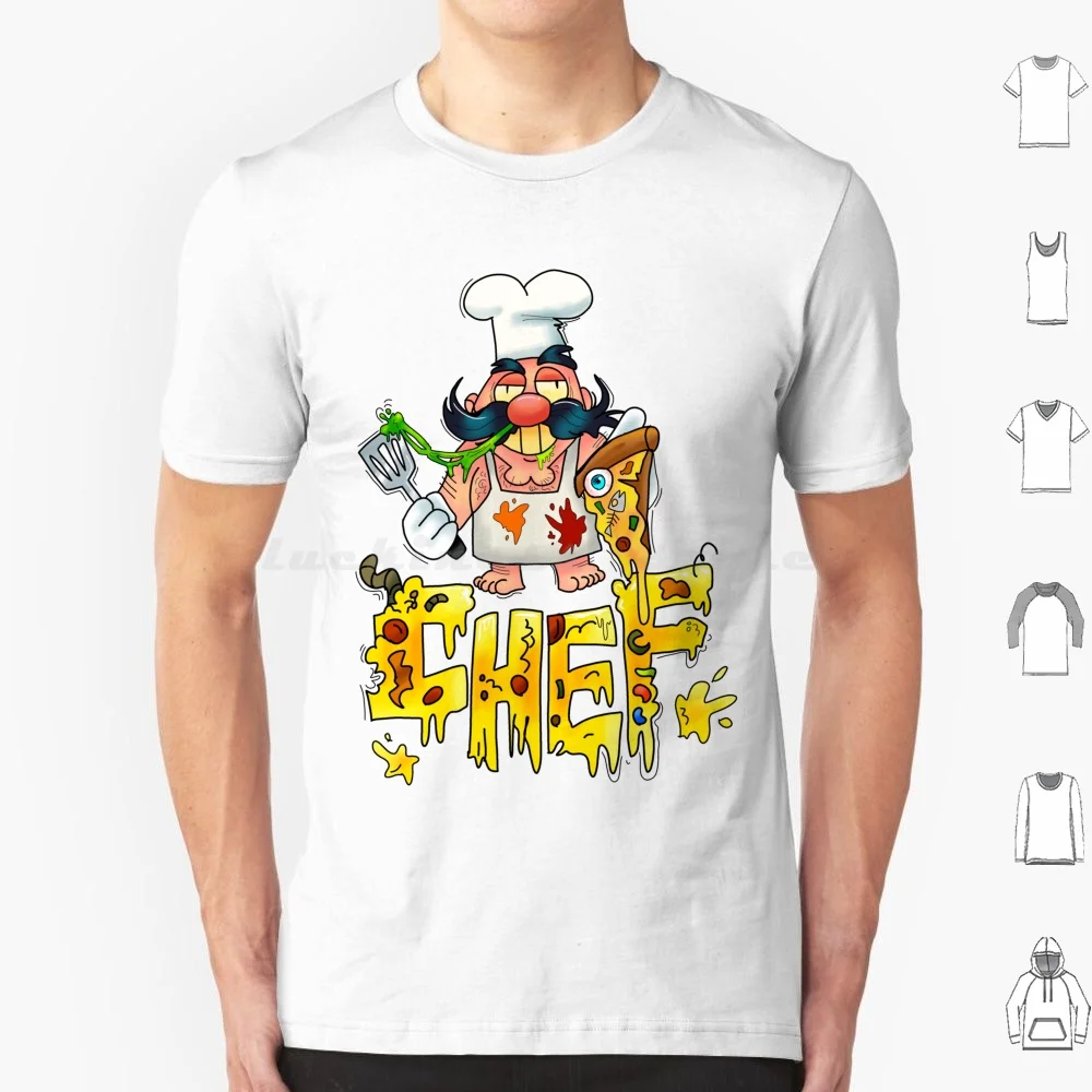 Ugly Chef T Shirt Cotton Men Women Diy Print Pizza Ugly Danny Swear Words Oni Hannya Cheesy Pepperoni Smiles Fangs Chef Hat