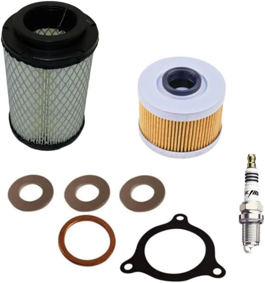 Upgrade Oil Filter Kit For Royal Enfield Himalayan 410 EZ  Scram 411 With spark plug & Gasket & Crush Washers  574158/A