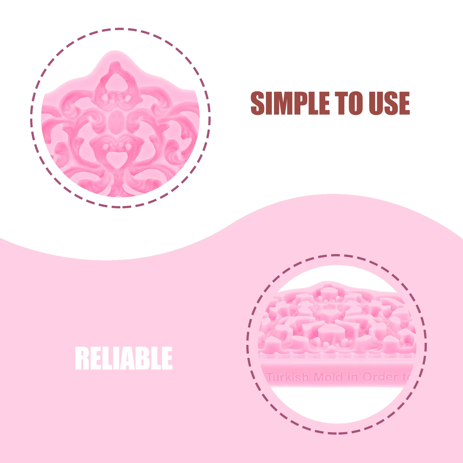 

1pc Cake Mold Silicone Fondant Mould Baking Tool DIY Craft Kitchen Gadget Decorative Smooth Non-Stick Wedding