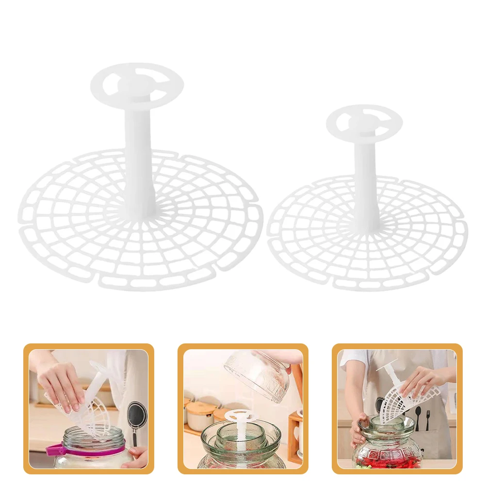 

2Pcs Fermentation Tool Large Small Practical Weights Pickle Press Plate Mason Jar Vegetable Fixer Fermenting Supplies Kitchen