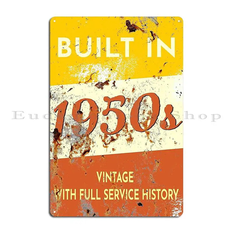 Customiseable Rusted Retro Metal Birth Year Plate Birthday Metal Signs Custom Funny Mural Bar Living Room Tin Sign Poster