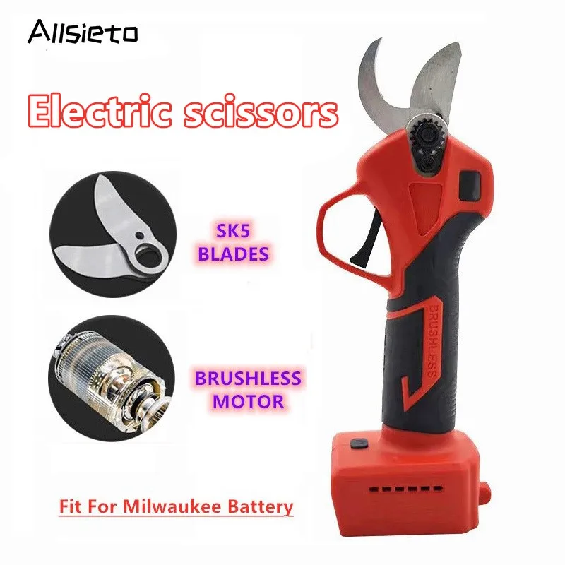 

For Milwaukee 18V battery Brushless electric scissors Garden pruning shears Orchard trimmer cutting power tools