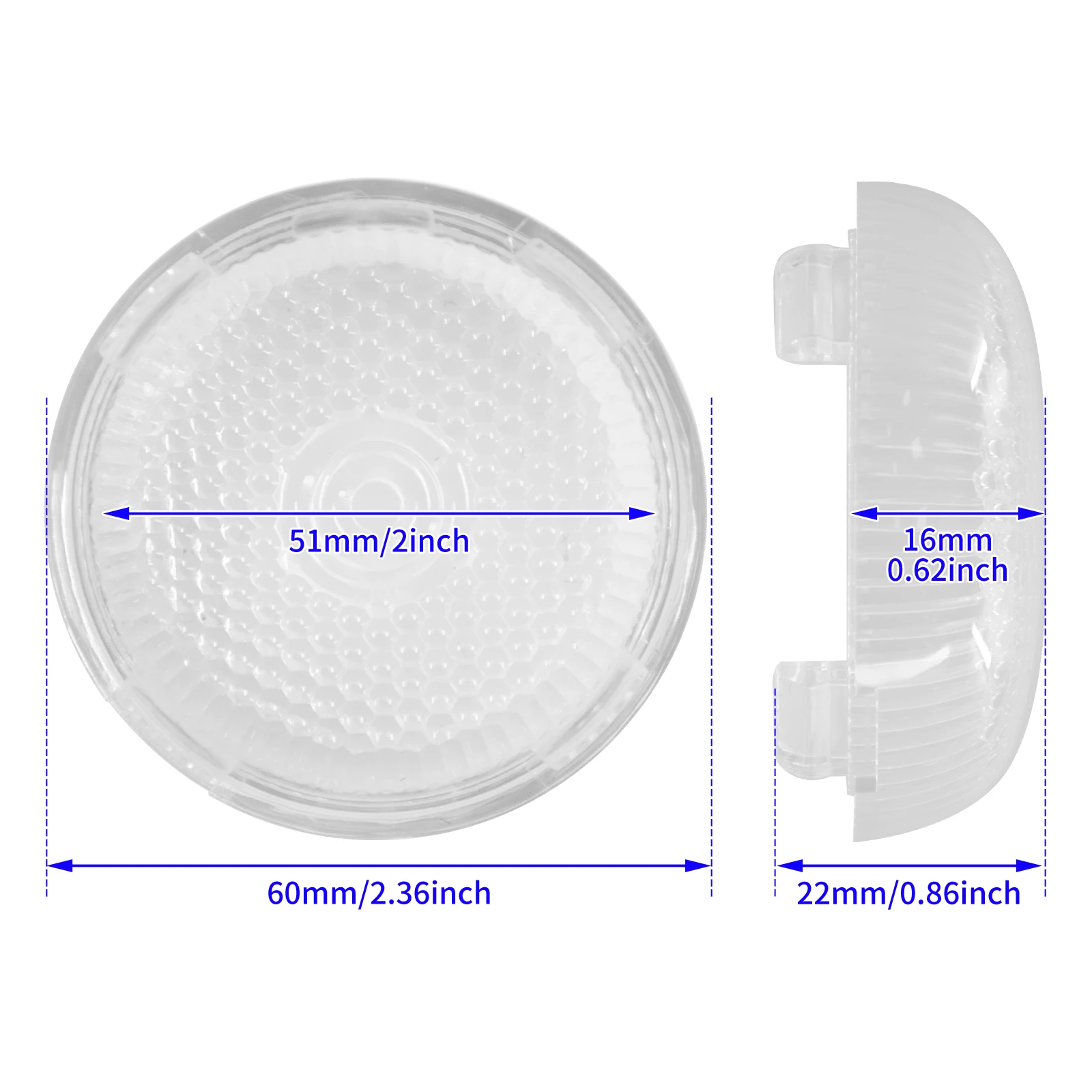 2Pcs Motorcycle Front Rear Turn Signal Lens Cover Clear Light Cap For Harley Sportster XL 1200 883 48 Touring Softail Dyna 00-23