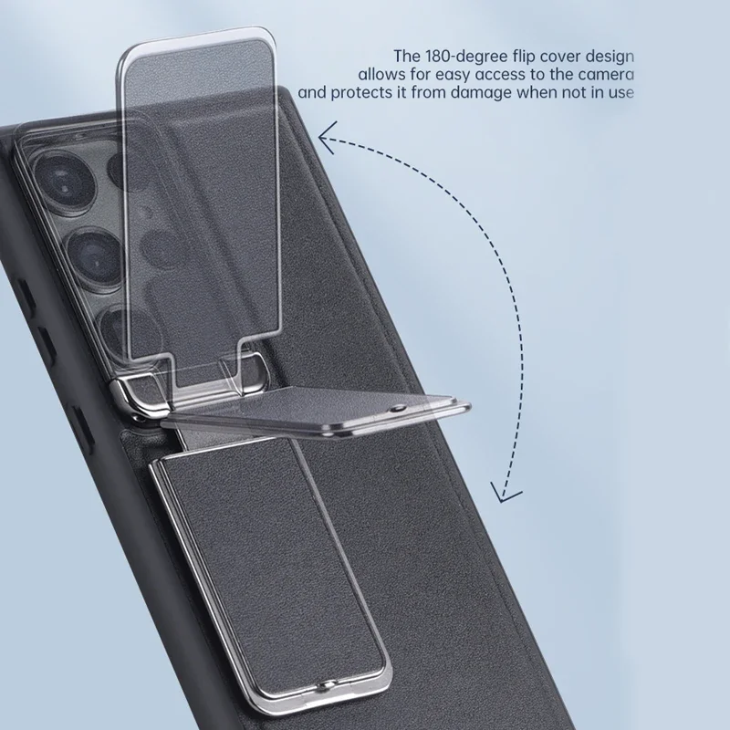 чехол For Samsung Galaxy S23 Ultra / S24 Ultra Back Stand Holder Business Leather Cover 갤럭시 s23 울트라 케이스