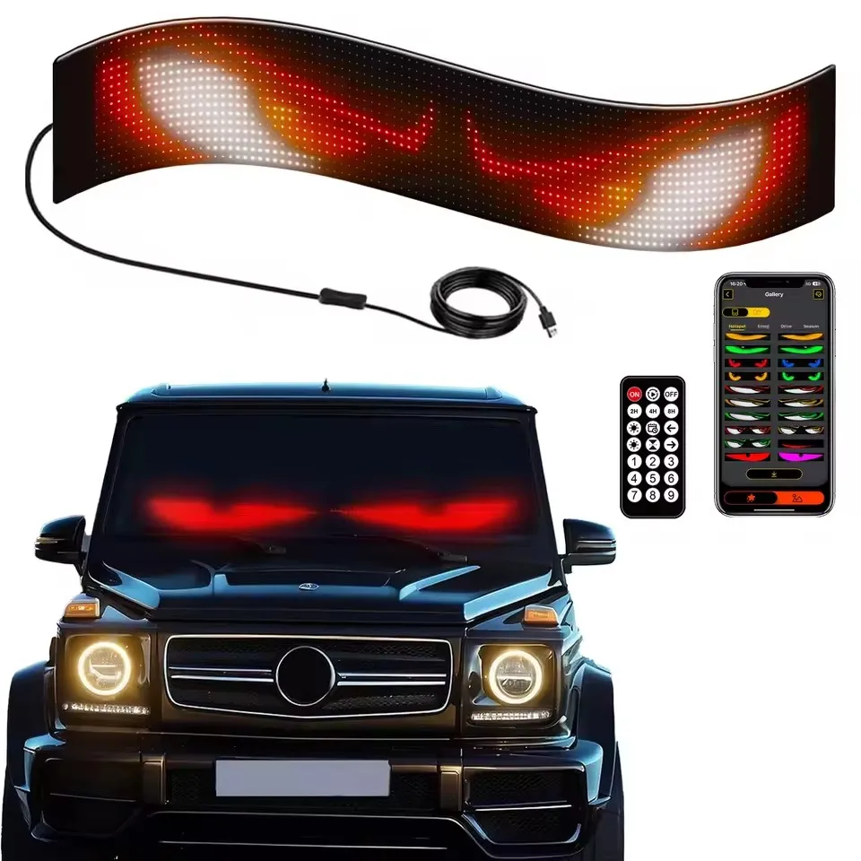 LED Matrix Pixel Panel 5V USB Flexible Addressable RGB Pattern Graffiti Scrolling Text Animation Display Car Shop Bluetooth APP