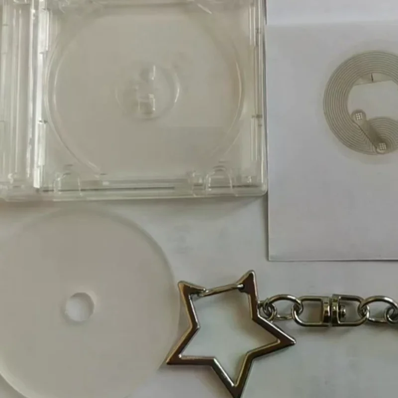 

1 Piece Mini NFC Function CD Disc Case Bag Charm Keychain Peripheral Memorial Album Idol Keychain DIY Backpack Accessories