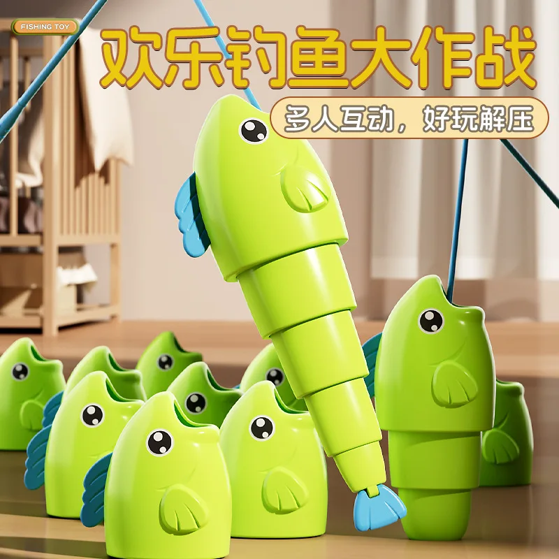 Master of Fishing Parent-Child Interactive Extendable Fishing Battle Kindergarten Educational Fishing Toy for Children