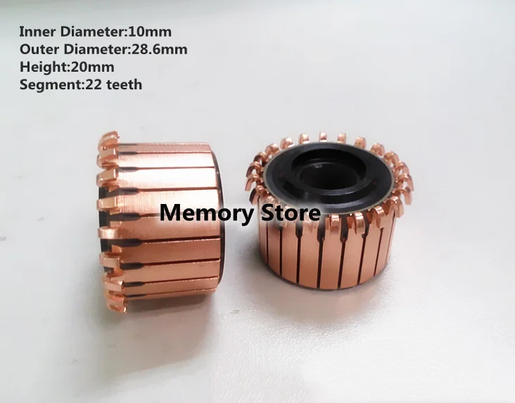 

28.6x10x20mm 22P Teeth Copper Hook Type Electrical Motor Commutator Car motor， CP2201