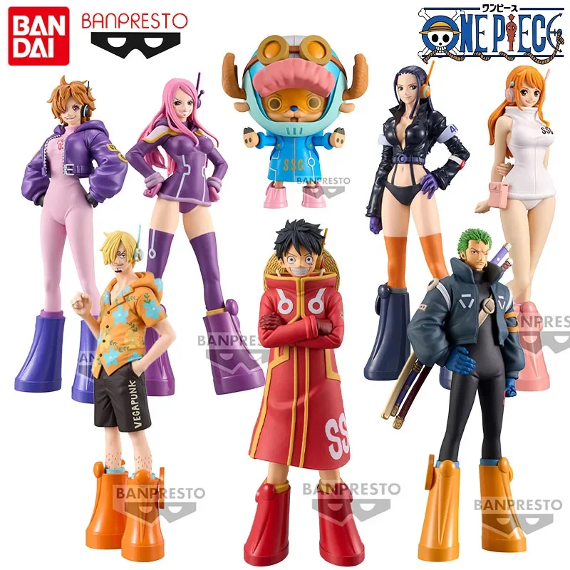 

Bandai Genuine Banpresto DXF ONE PIECE Anime Figure Egghead Luffy Zoro Sanji Nami Action Toys Boys Girls Gift Collectible Model