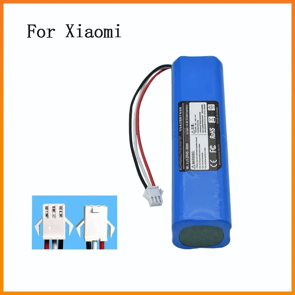 Xiaomi 14.4V/14.8V 100% asli 9800mAh Lydsto R1 Viomi S9 baterai Li-ion isi ulang robot penyedot debu kemasan baterai R1