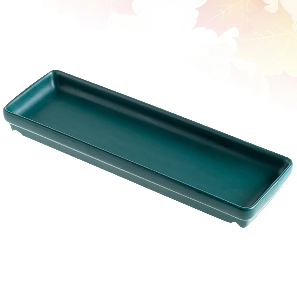 

Large Ceramic Sushi Dish Long Rectangular Tray for Serving Snacks Desserts Dumplings Stylish Table Decor for Parties Dinners