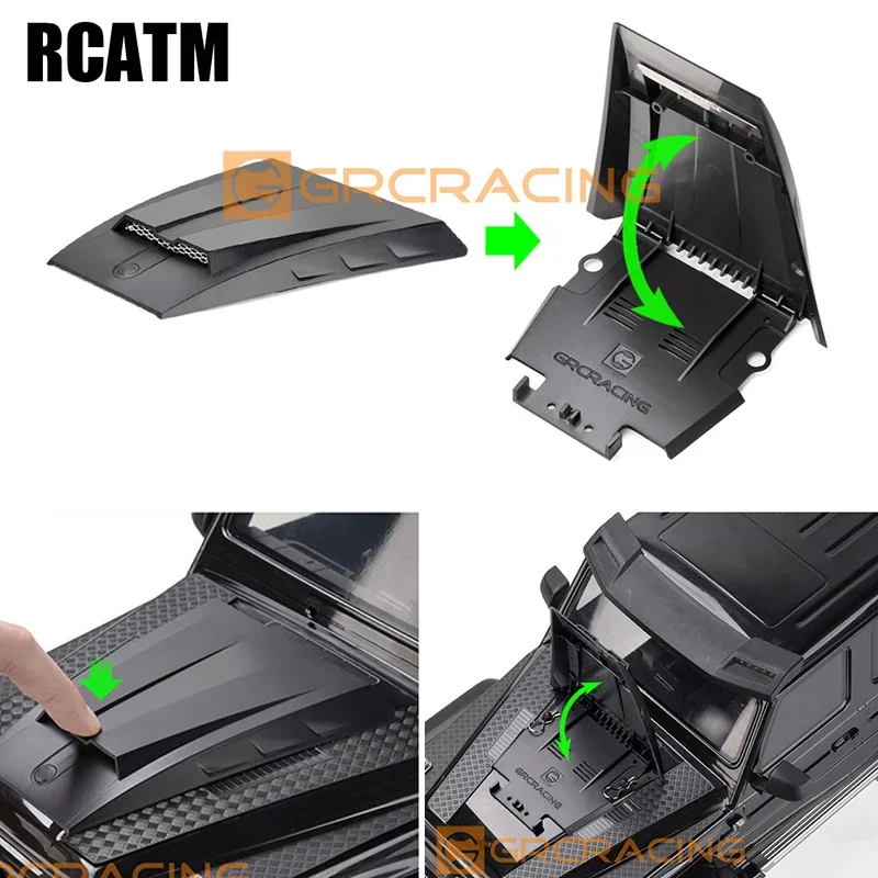 Cover a Brabus Hidden Car Shell Column  Flap for 1/10 RC Crawler Car Traxas TRX-4/G500 TRX-6/G63