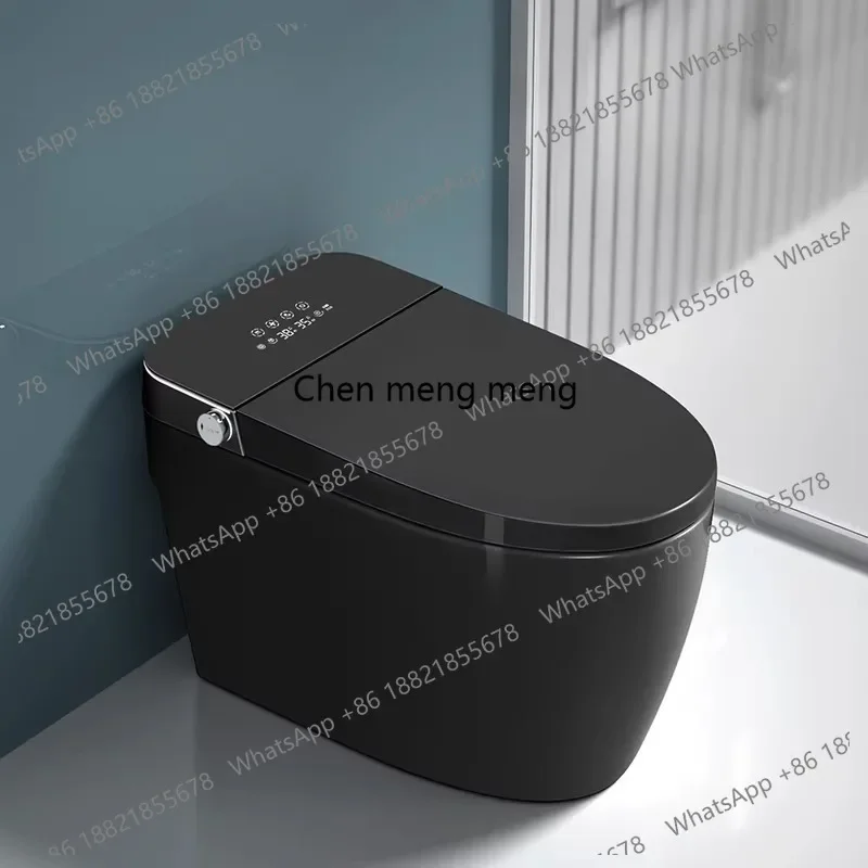 Bild 3: F150 Smart-Toilette, vollautomatisch, integriertes Spülsystem, komplett schwarz, Siphon, eingebauter Schaumschutz