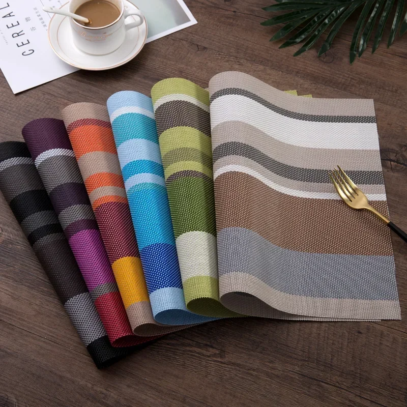 

Lot PVC Washable Placemats for Dining Table Mat Non-Slip Set in Kitchen Accessories Cup Coaster Wine Pad