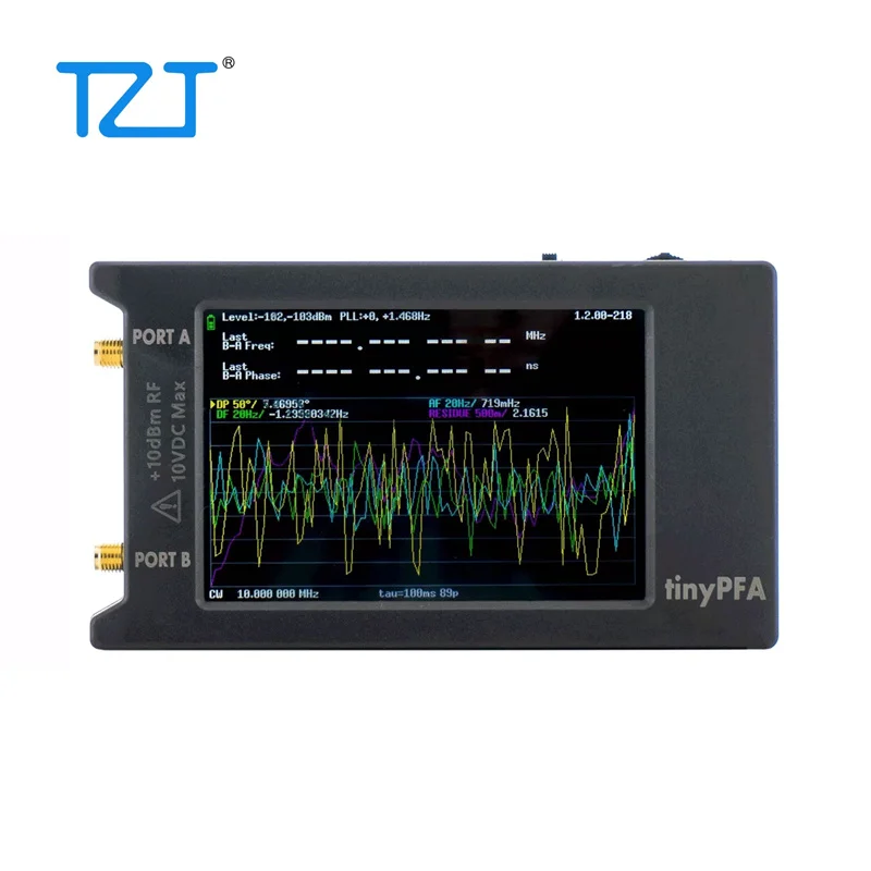 

TZT TinyPFA Portable Phase Frequency Analyzer 1MHz-290MHz for Measurement of Deviation with 4-inch Touch Screen