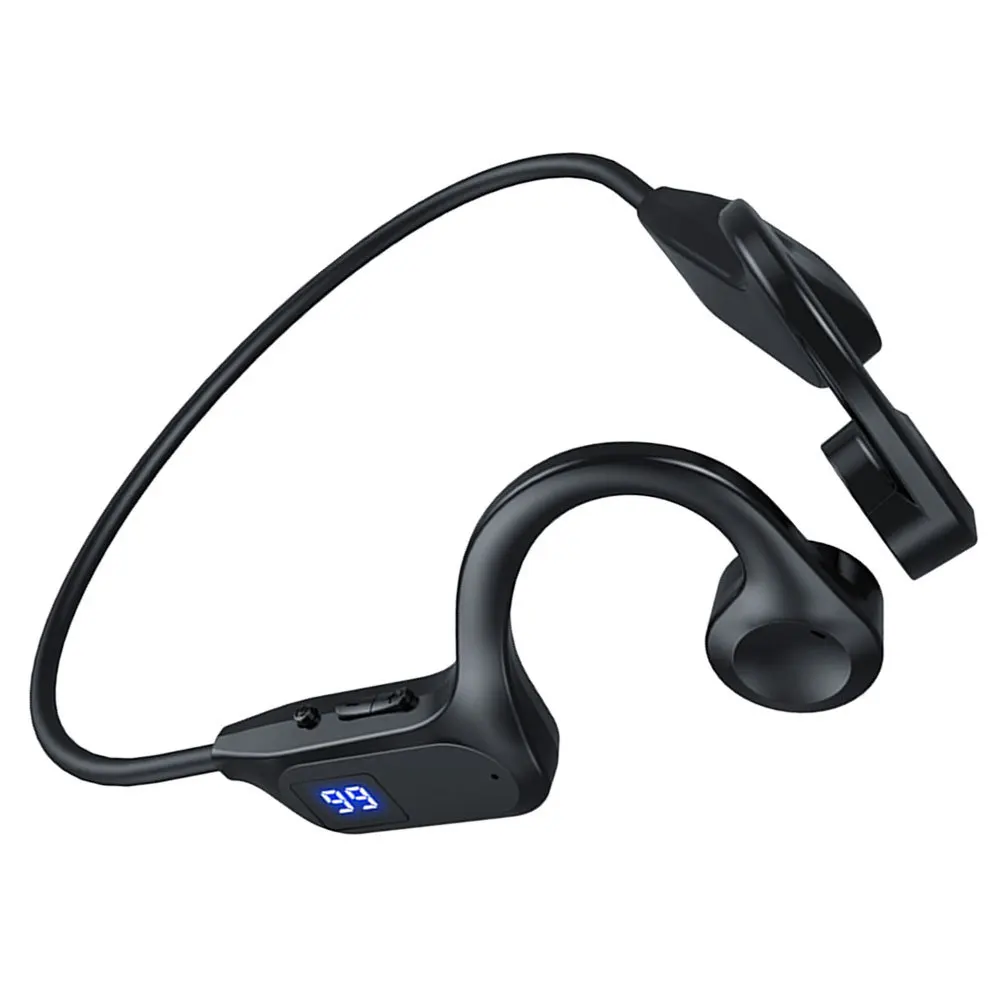 

Wireless Earphones Headset Waterproof Rechargeable Wireless Earphone with Digital Display Card Slot Running Earphone for Men